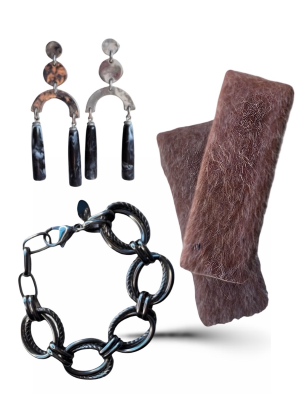 🐴Western Hardware Vibe Capsule: Earrings, Vintage Bracelet, & Two Barrettes
